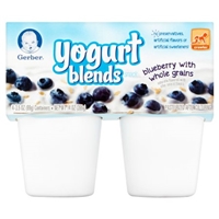 Gerber Yogurt Blends Blueberry With Whole Grains Snack - 4 Ct Product Image
