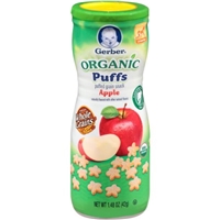 Gerber Organic Puffs, Puffed Grain Snack Apple Product Image
