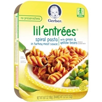Gerber Lil' Entrees Spiral Pasta in Turkey Meat Sauce with Green & Yellow Beans Product Image