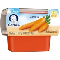 Gerber All Natural 1st Foods Carrots - 2 PK Food Product Image