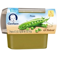 Gerber All Natural 1st Foods Peas - 2 PK Food Product Image