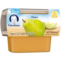 Gerber All Natural 1st Foods Pears - 2 PK Food Product Image
