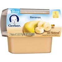 Gerber All Natural 1st Foods Bananas - 2 PK Food Product Image