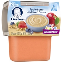 Gerber 2nd Foods Apple Berry with Mixed Cereal - 2 CT