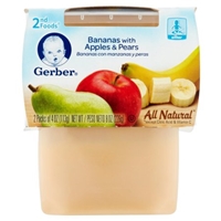 Gerber Bananas with Apples & Pears 2nd Foods Food Product Image