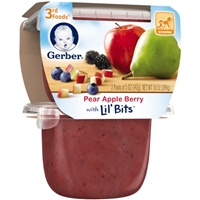 Gerber Pear Apple Berry with Lil' Bits 3rd Foods Product Image