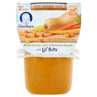 Geber Mixed Carrots, Corn & Butternut Sqaush with Lil' Bits 3rd foods Product Image