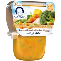 Gerber 3rd Foods Broccoli Carrot & Cheddar Cheese Dinner with Lil' Bits - 2 CT Food Product Image