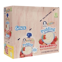 Gerber Graduates Grabbers Pudding Pouch Strawberry Food Product Image