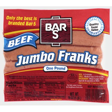 Bar S Jumbo Beef Franks Product Image