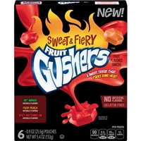 Fruit Gushers Sweet & Fiery Fruit Flavored Snacks, 6 ct, 5.4 oz Box Product Image