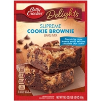 Betty Crocker Delights Supreme Cookie Brownie BarsMix Food Product Image