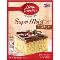 Betty Crocker Super Moist Butter Recipe Yellow Cake Mix Packaging Image