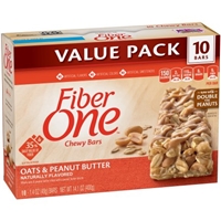 General Mills Fiber One Oats & Peanut Butter Chewy Bars - 10 CT Product Image