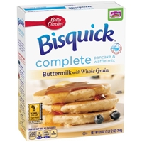 Betty Crocker Bisquick Complete Pancake & Waffle Mix Buttermilk with Whole Grain Food Product Image