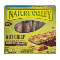 Nature Valley Nut Crisp Bars Almond Dark Chocolate - 6 CT Food Product Image