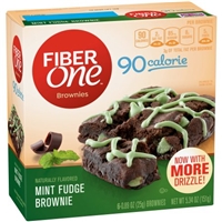 Fiber One 90 Calorie Brownies Mint Fudge Brownies - 6 CT Food Product Image
