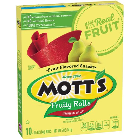 Mott's Fruity Rolls Strawberry Splash Food Product Image