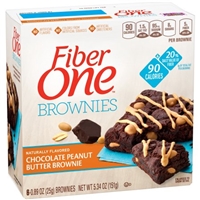 Fiber One 90 Calorie Chocolate Peanut Butter Brownies - 6 CT Food Product Image