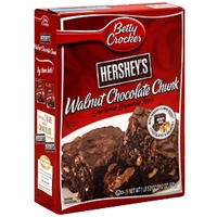 Betty Crocker Supreme Brownie Mix Hershey's Walnut Chocolate Chunk Food Product Image