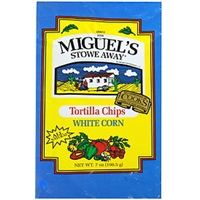 Miguel's Stowe Away White Corn Tortilla Chips Food Product Image