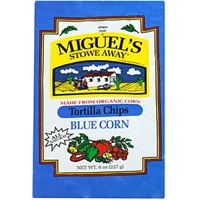 Miguel's Stowe Away Blue Corn Tortilla Chips Food Product Image