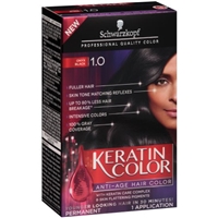Schwarzkopf Keratin Color Permanent Anti-Age Hair Color 1.0 Onyx Black