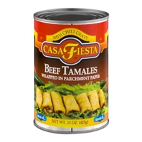 Casa Fiesta Beef Tamales Wrapped In Parchment Paper Med Food Product Image