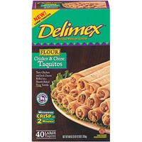 Delimex Taquitos Chicken & Cheese Large 40 Ct Food Product Image