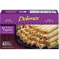 Delimex Taquitos Flour Beef & Cheese Large 42 Ct Food Product Image