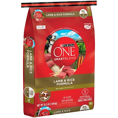 Purina One SmartBlend Lamb Rice Formula Adult Premium Dog Food