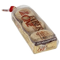 Fiber One English Muffins Pre-Sliced, Light Wheat Multigrain Product Image
