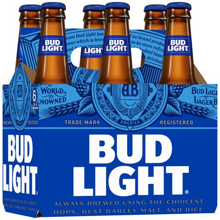 Bud Light Beer 6 PK Longneck  Bottles Product Image