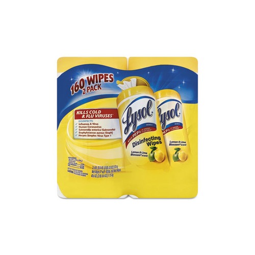 Lysol Disinfecting Wipes Twin Pack Lemon & Lime Blossom