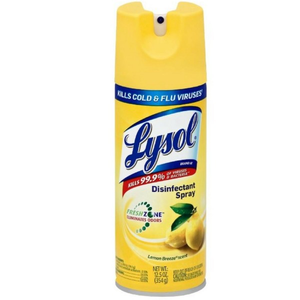 Lysol Disinfectant Spray Lemon Breeze Scent Food Product Image