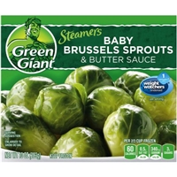 Green Giant Steamers Baby Brussels Sprouts & Butter Sauce Lightly Sauced Packaging Image