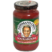 Newman's Own Sockarooni Spaghetti Sauce Tomatoes With Peppers & Spices Food Product Image