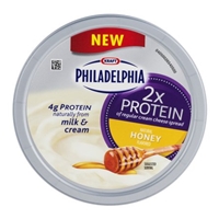 Kraft Philadelphia Cream Cheese Spread 2x Protein Honey Product Image