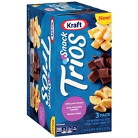 Kraft Snack Trios/Colby Jack Cheese, Dark Chocolate Chunks, Banana Chips - 3 PK Food Product Image