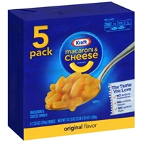 Kraft Macaroni & Cheese Dinner Original Flavor - 5 PK Packaging Image