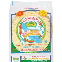 Romero's Flour Tortillas Soft Taco Size Jalapeno-Cilantro Food Product Image