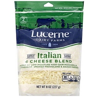 Lucerne Finely Shredded Cheese 4 Cheese Blend, Italian Allergy And ...