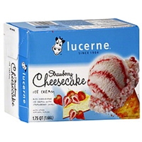 Lucerne Ice Cream Strawberry Cheesecake Food Product Image