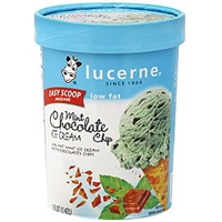 Lucerne Ice Cream Low Fat, Mint Chocolate Chip Food Product Image