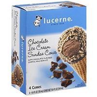 Lucerne Sundae Cones Chocolate Ice Cream Food Product Image