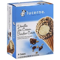 Lucerne Sundae Cones Vanilla Ice Cream Food Product Image