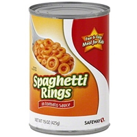 Safeway Spaghetti Rings In Tomato Sauce Food Product Image