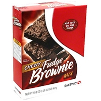 Safeway Brownie Mix Chewy Fudge Food Product Image