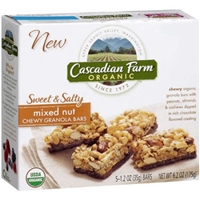 Cascadian Farm Organic Sweet & Salty Mixed Nut Chewy Granola Bars - 5 CT Product Image