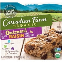 Cascadian Farm Organic Oatmeal Raisin Granola Bars - 8 CT Food Product Image
